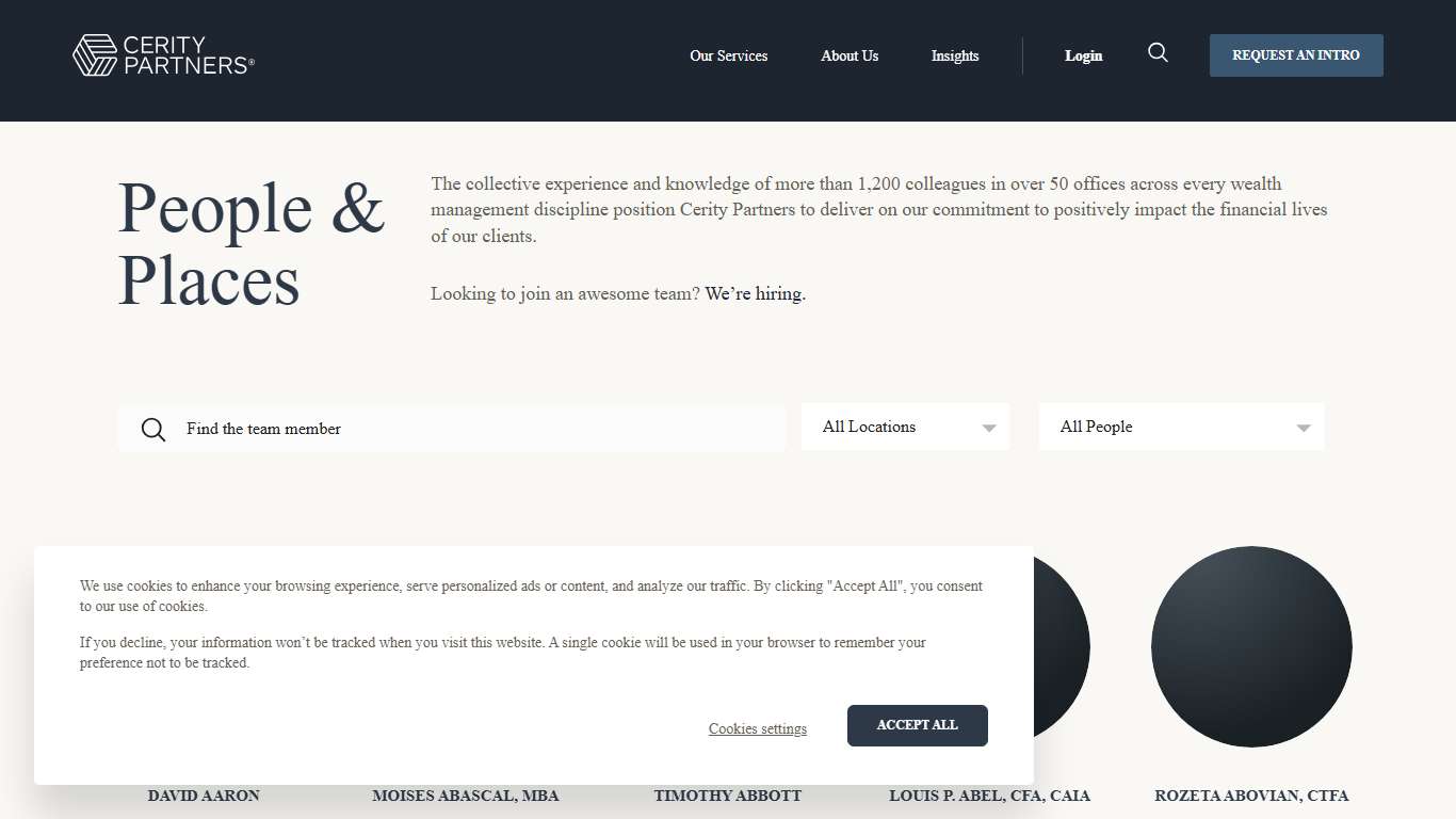 Meet Our Team | Cerity Partners